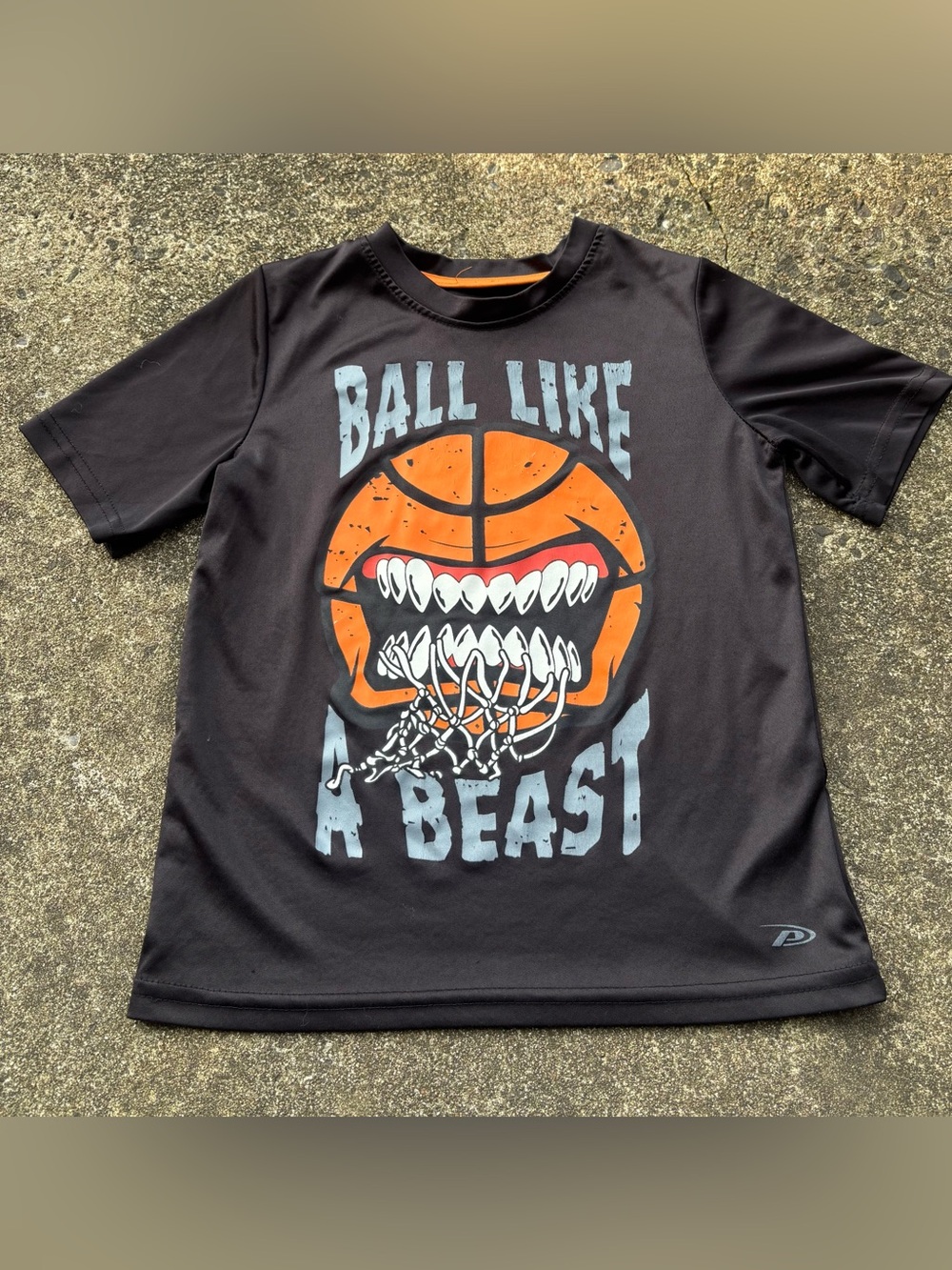 Youth Black 'Ball Like A Beast' Basketball Graphic Tee